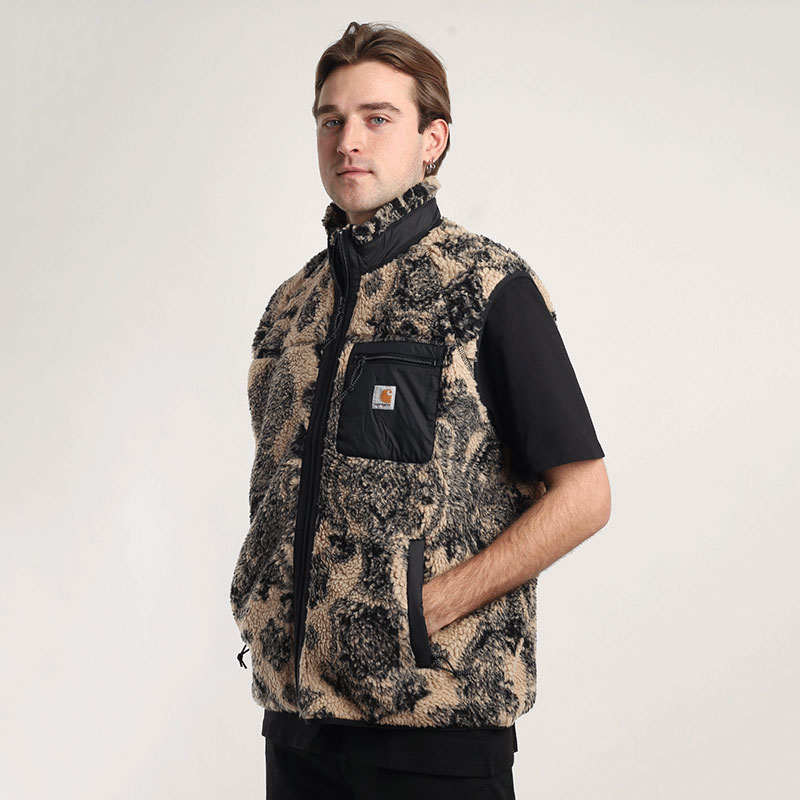 мужской бежевый жилет Carhartt WIP Prentis Vest Liner I026719-brown/black - цена, описание, фото 3